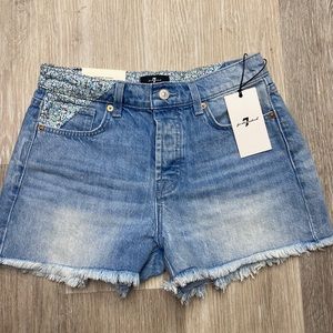7 for all mankind denom shorts
